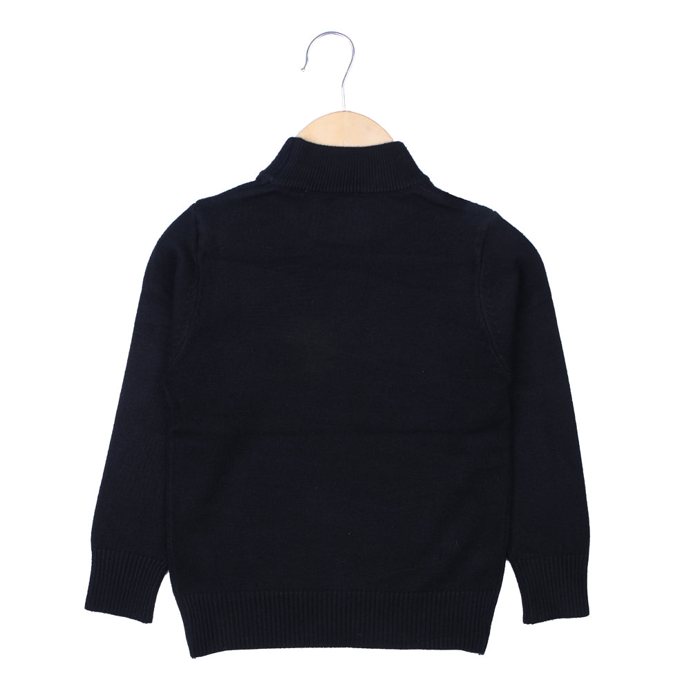 Black knit pullover