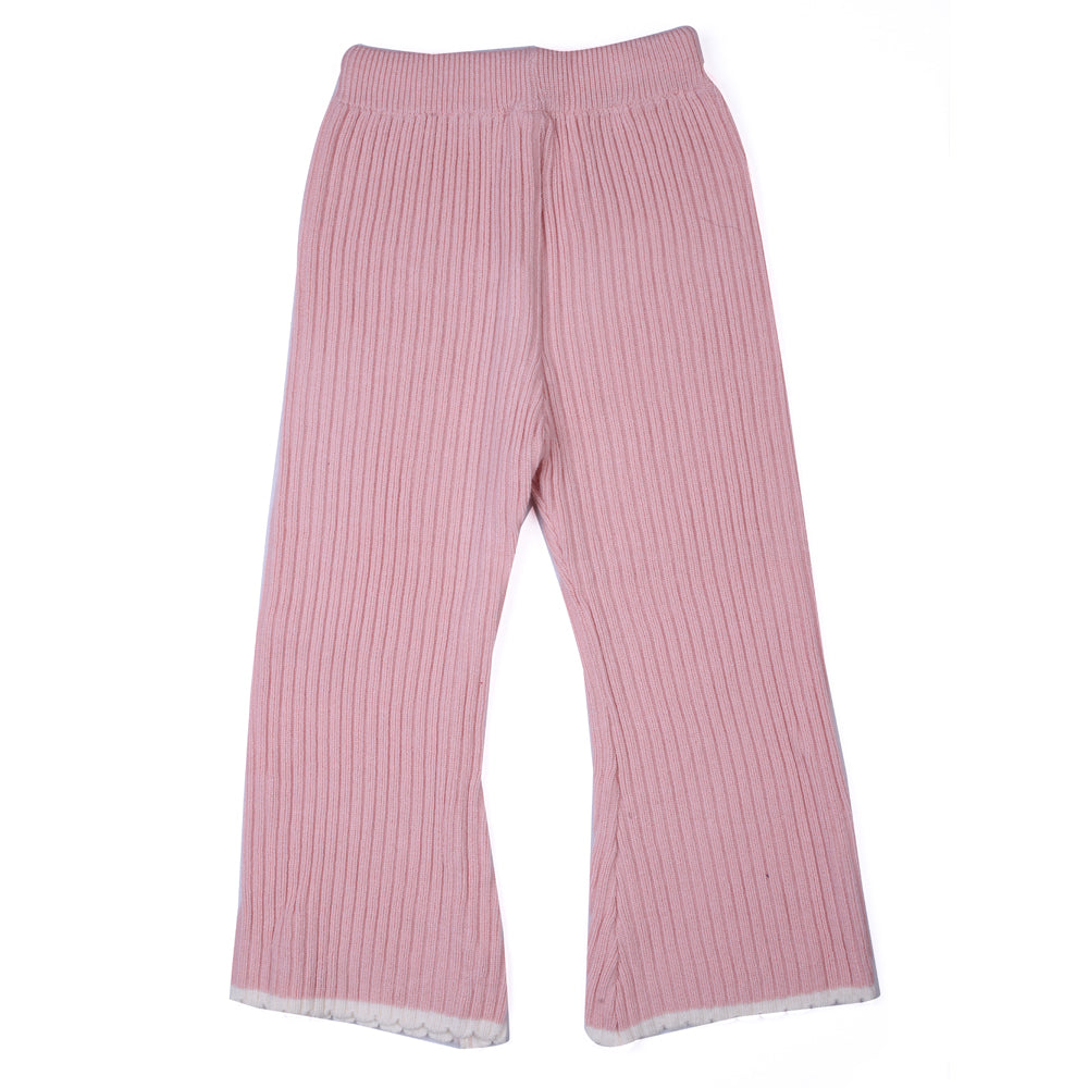 Soft Pink Ruffle Knit Set