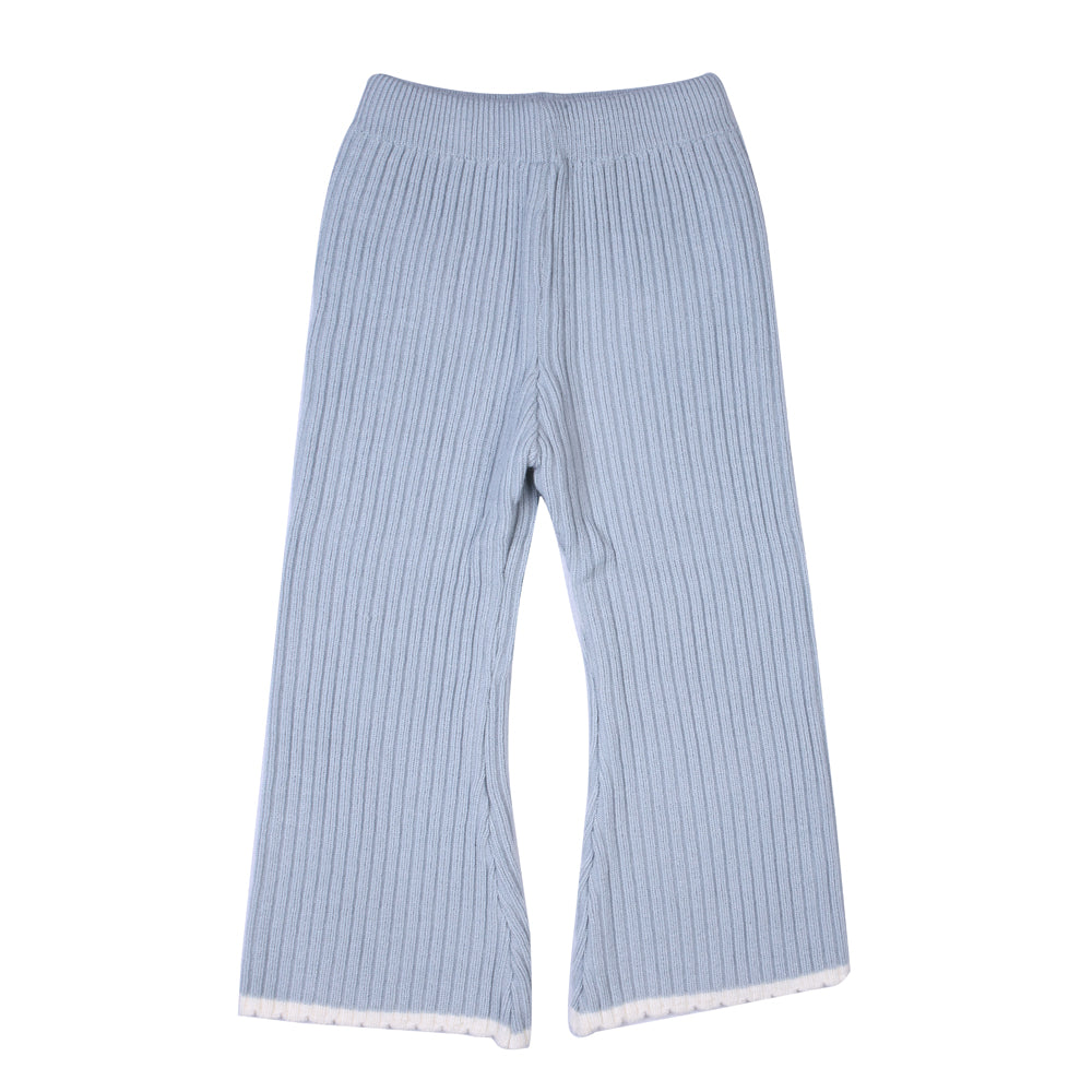 Powder Blue Ruffle Knit Set