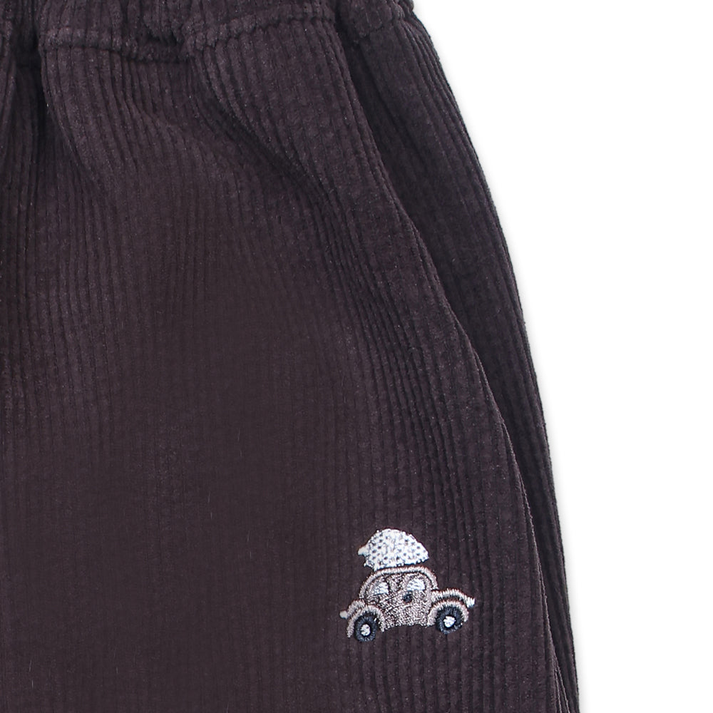 Brown Joggers with Car Patch