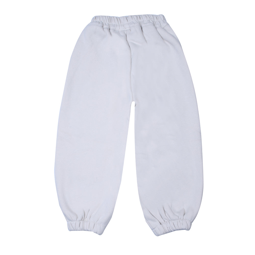 Ivory Fleece Joggers – Bunny & Apple Embroidery