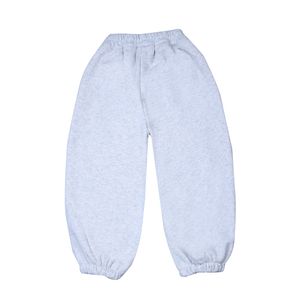 Grey Fleece Joggers – Bunny & Apple Embroidery