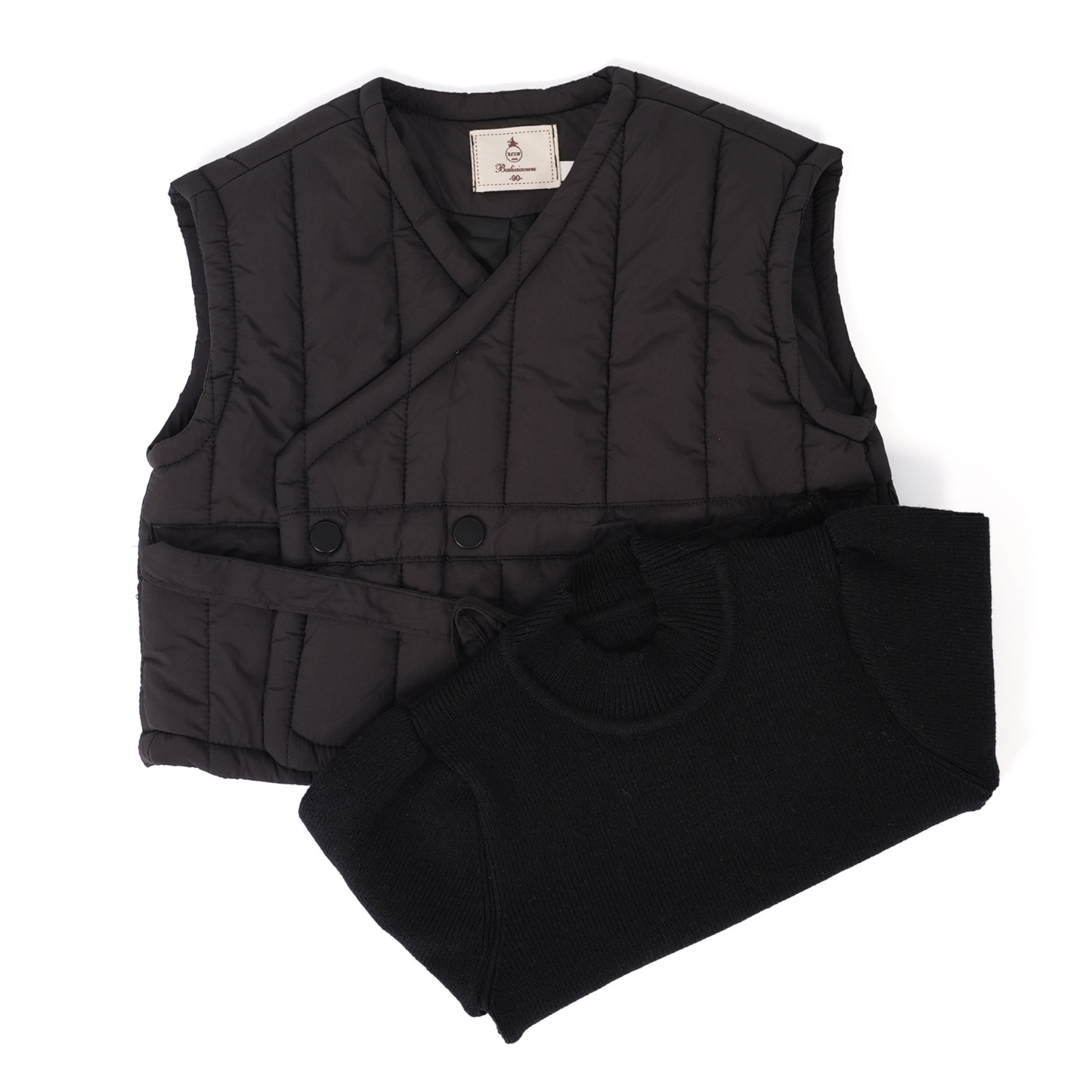 Quilted Wrap Jackets black