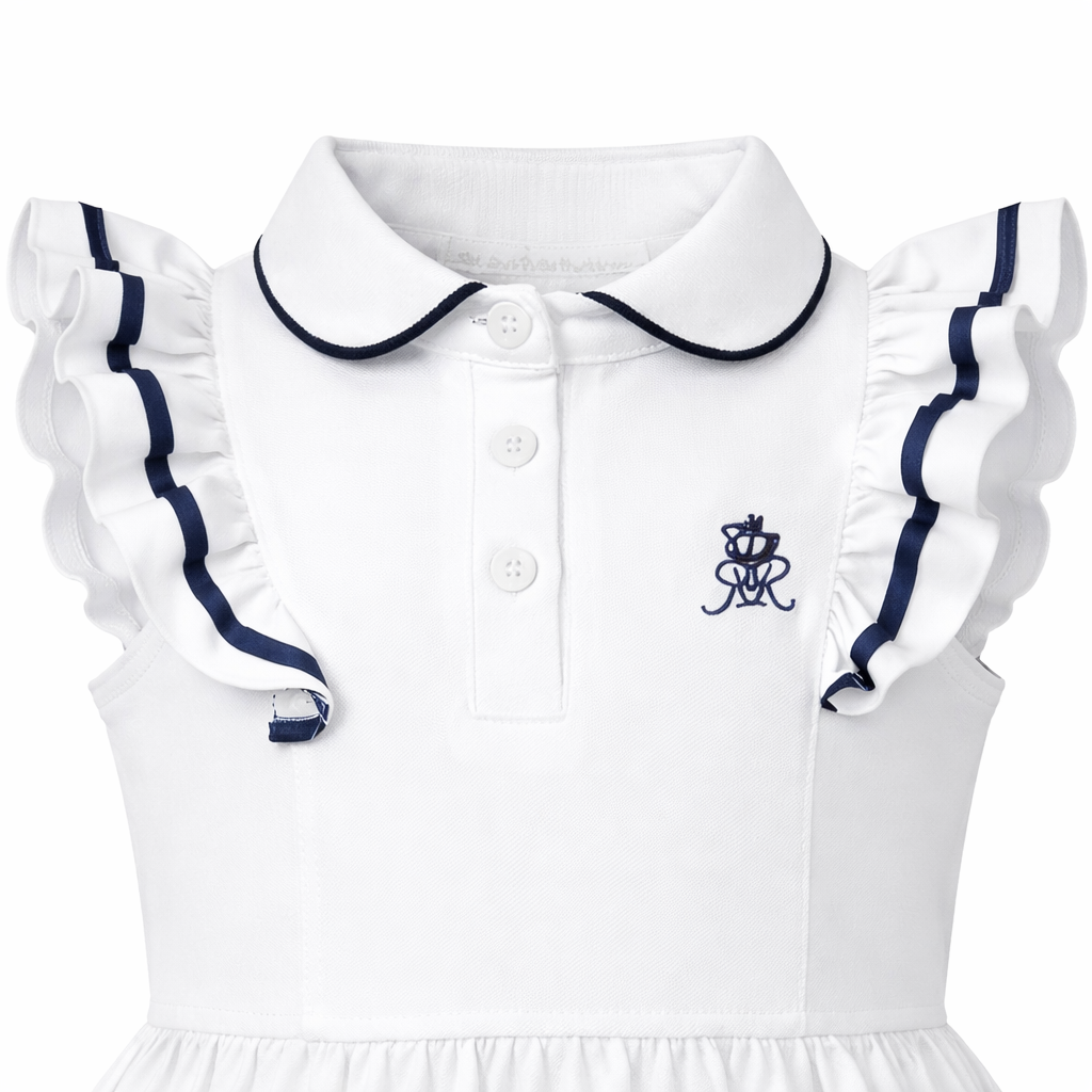 White Frill Collar Dress