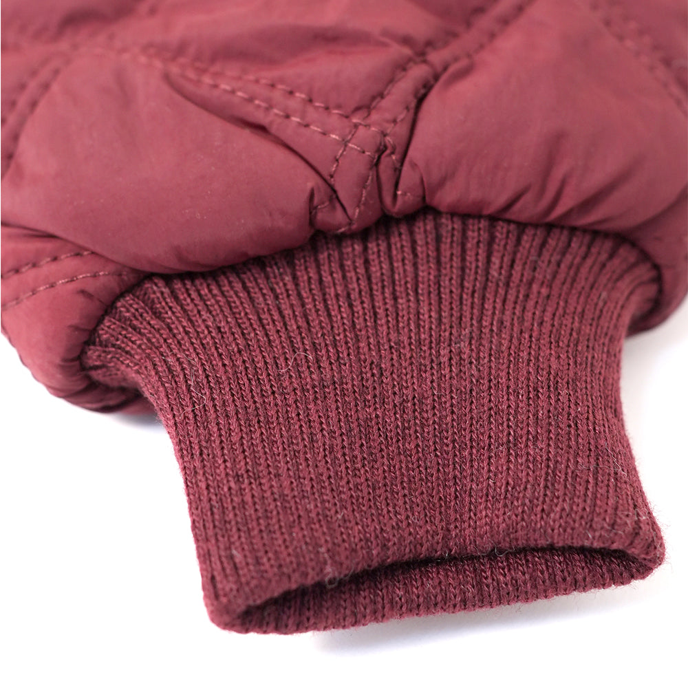 Deep maroon quilted jacket