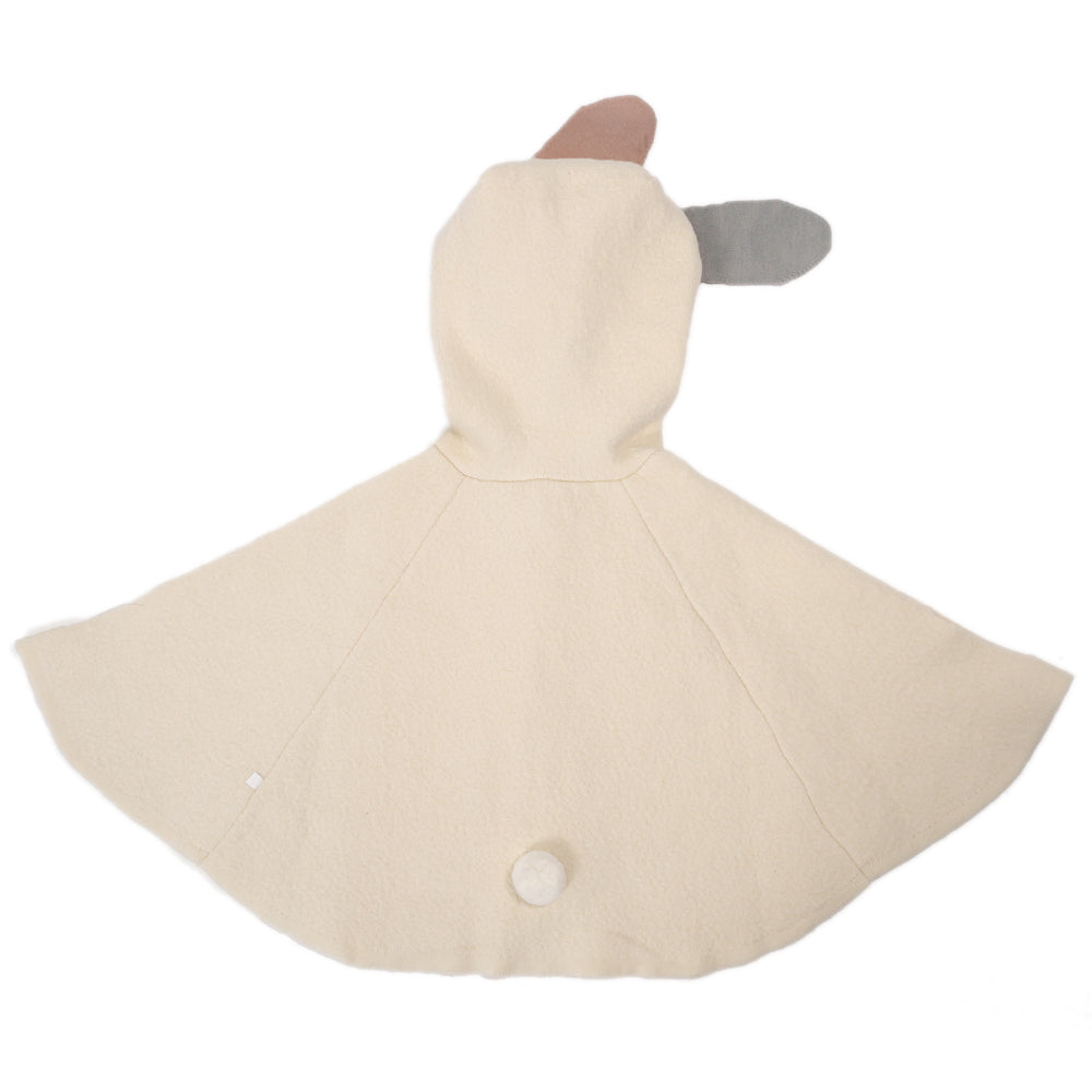Hooded Cape – Cream with Rabbit Ears