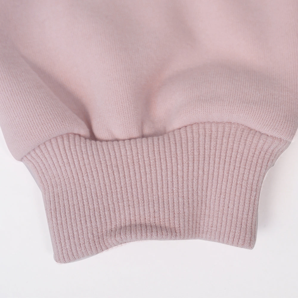 Blush sweatshirt with printed scarf collar
