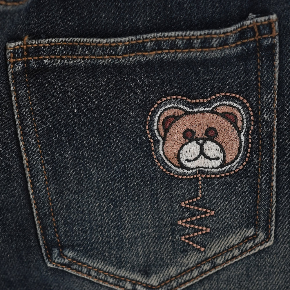 Teddy Patch Belted Jeans