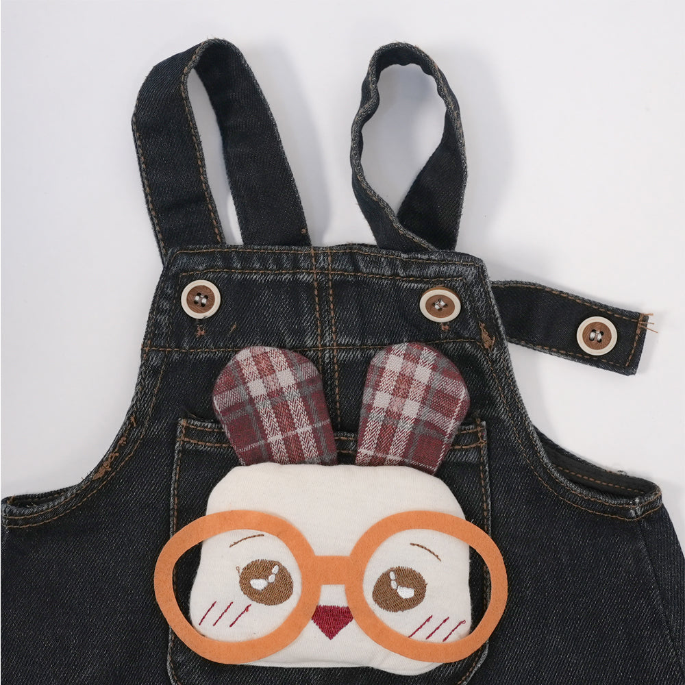 Dark Denim Pants with Bunny Patch