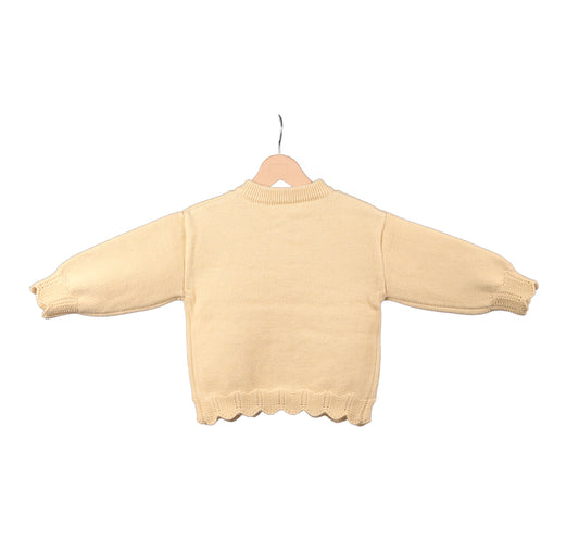 Butter yellow teddy knit cardigan