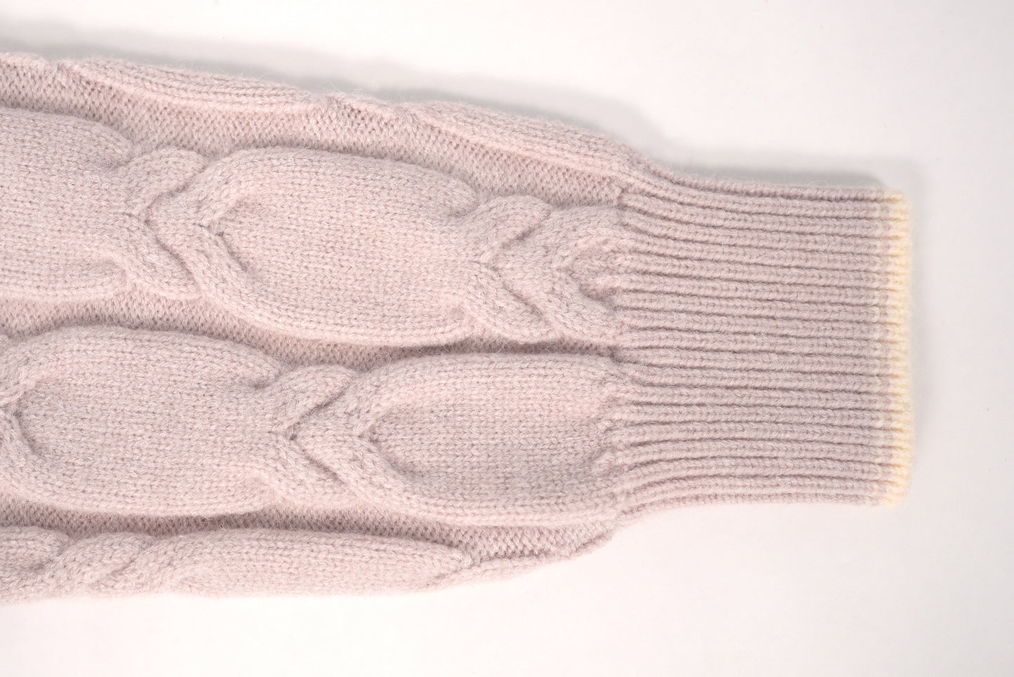 Dusty lilac sweater with white flower accents