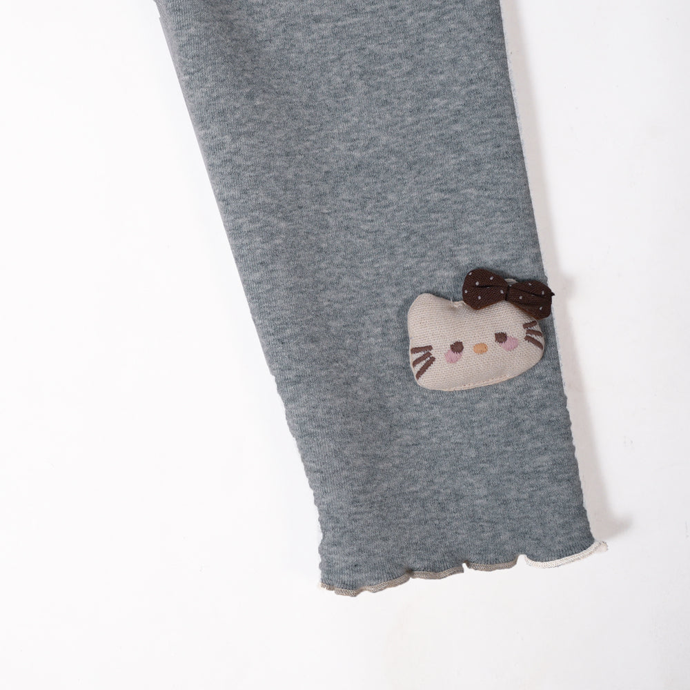 Grey kitty leggings