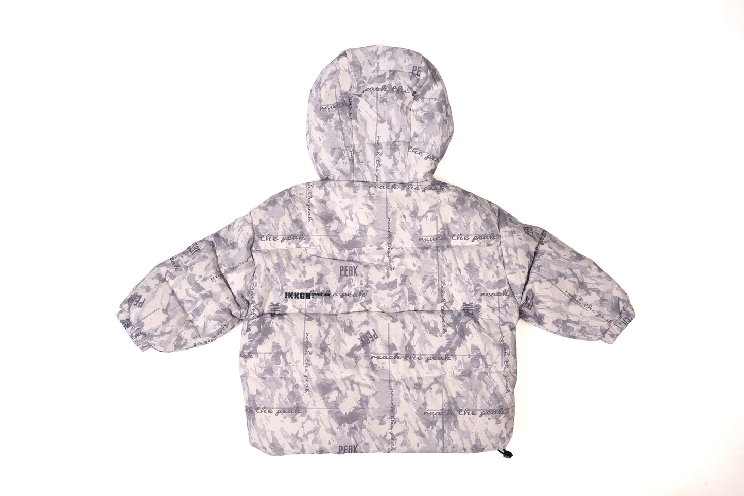 Grey Camo-Effect Puffer