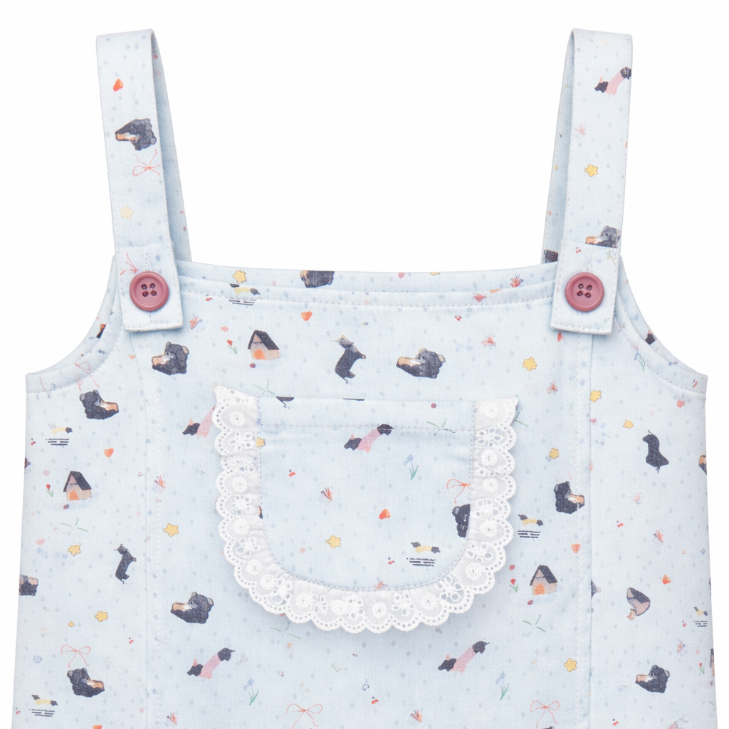 Blue Pinafore Set