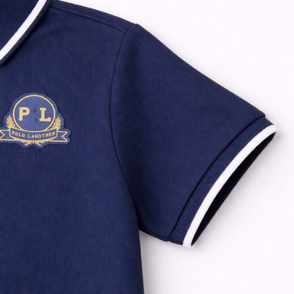 Navy Logo Embroidered Polo T-Shirt