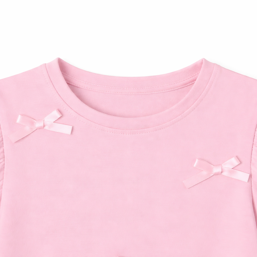 Pink Bow Flutter Tee