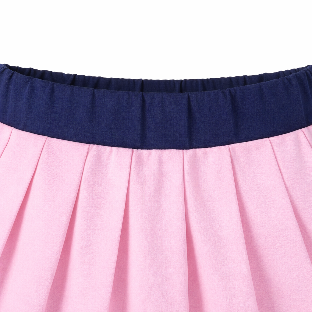 Pink Polo Pleated Skirt Set