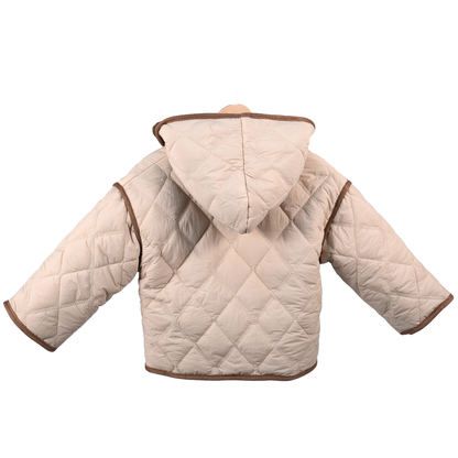 Brown Reversible Quilted Sherpa Jacket
