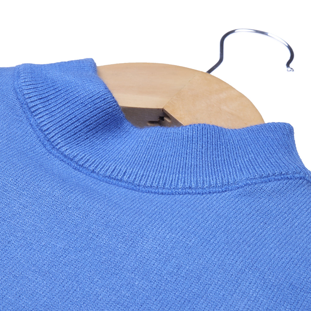 Blue knit pullover
