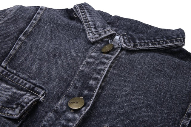 Button Flap Denim Set