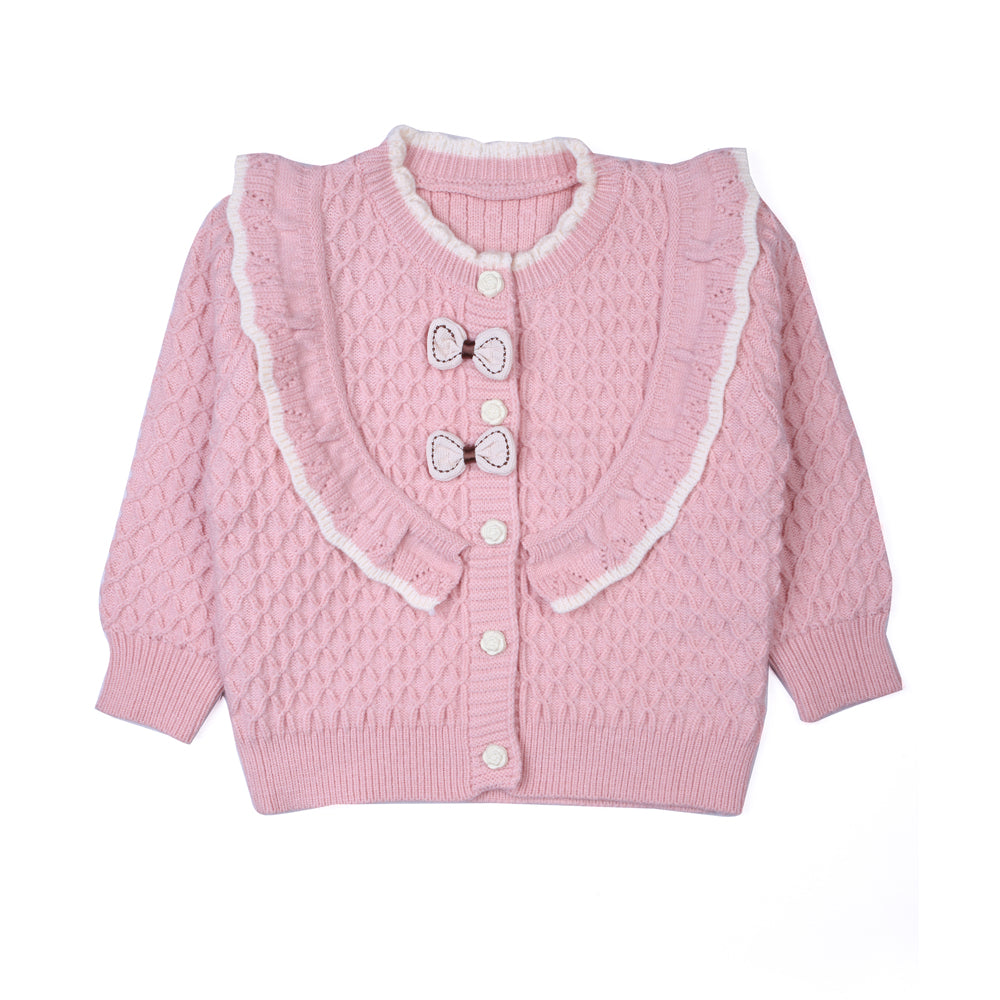 Soft Pink Ruffle Knit Set