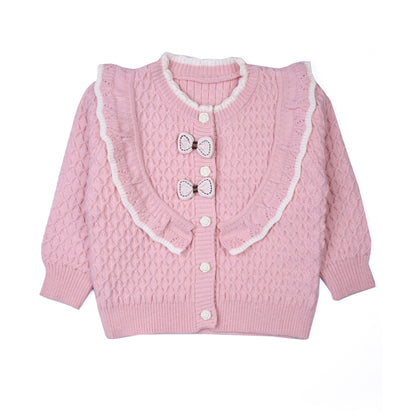 Soft Pink Ruffle Knit Set