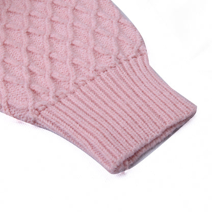 Soft Pink Ruffle Knit Set
