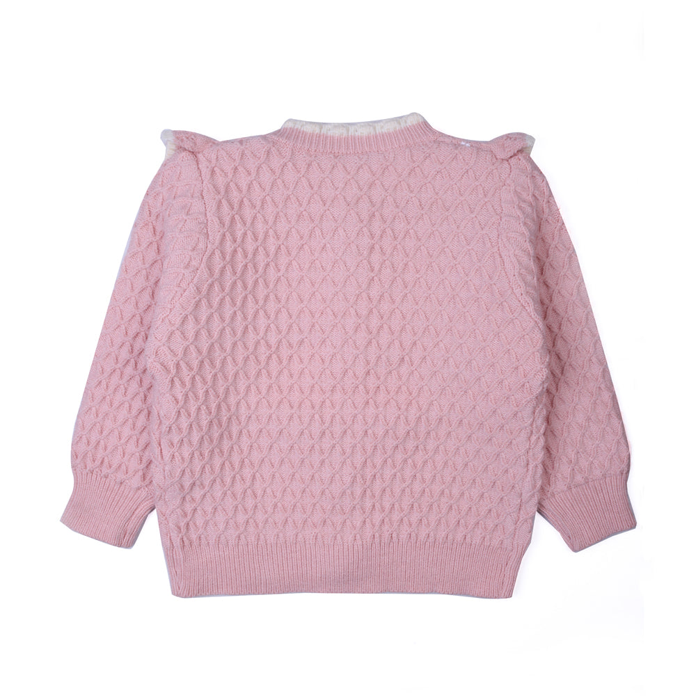Soft Pink Ruffle Knit Set