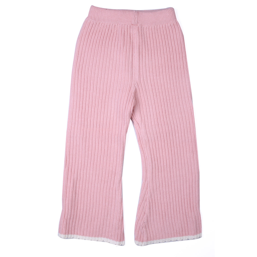 Soft Pink Ruffle Knit Set