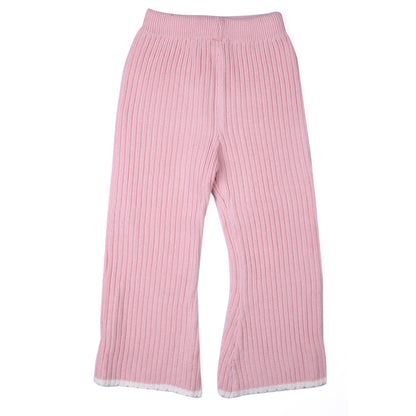 Soft Pink Ruffle Knit Set