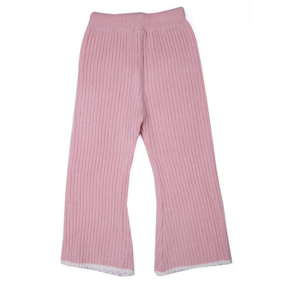 Soft Pink Ruffle Knit Set
