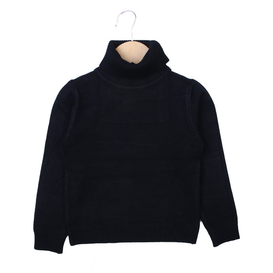 Black knit high neck