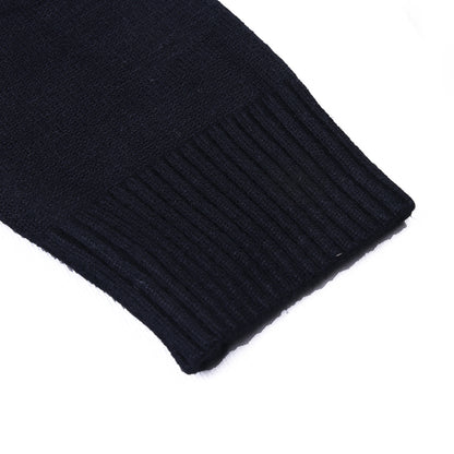 Black knit high neck