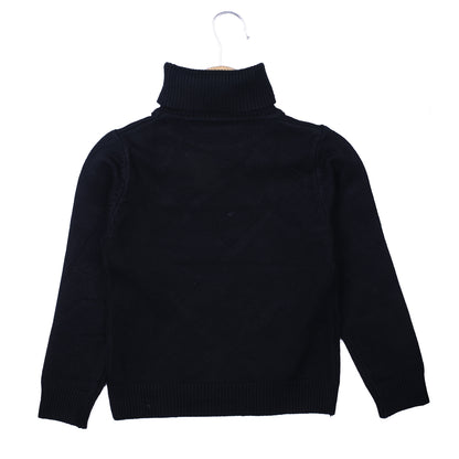 Black knit high neck