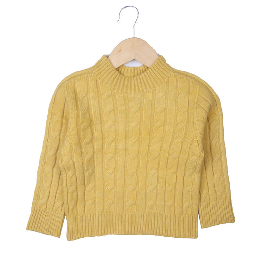Mustard Cable Knit Sweater