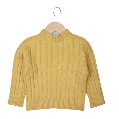 Mustard Cable Knit Sweater