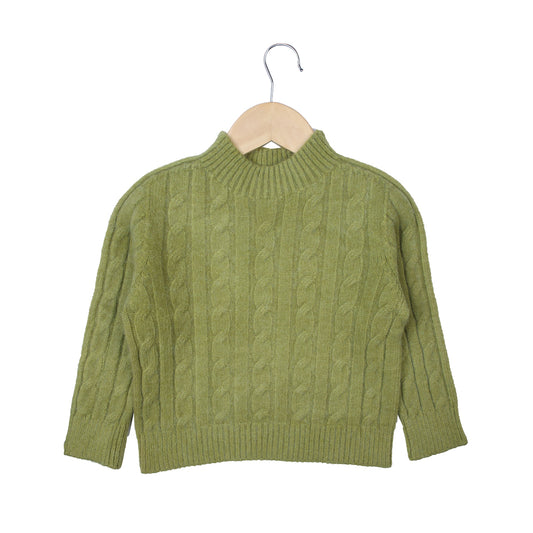 Green Cable Knit Sweater