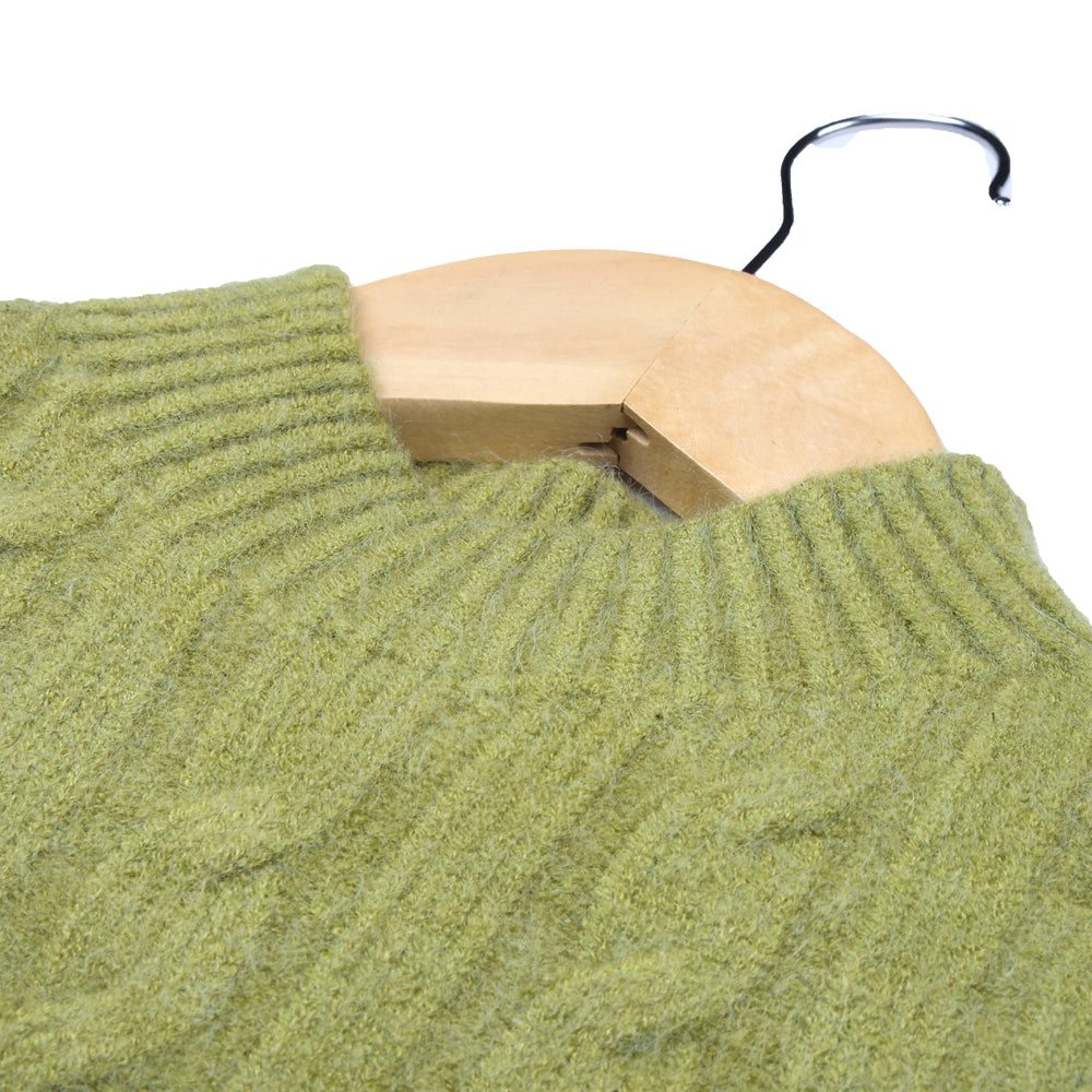 Green Cable Knit Sweater