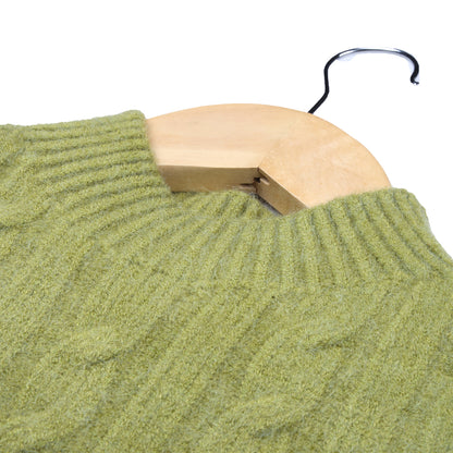 Green Cable Knit Sweater