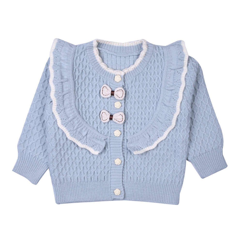 Powder Blue Ruffle Knit Set