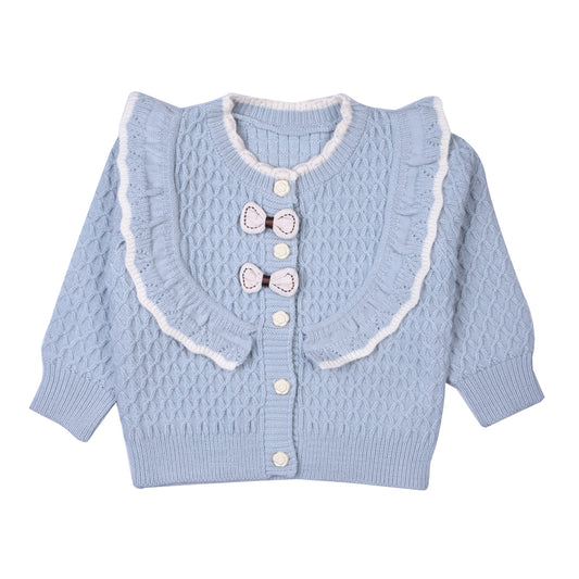 Powder Blue Ruffle Knit Set
