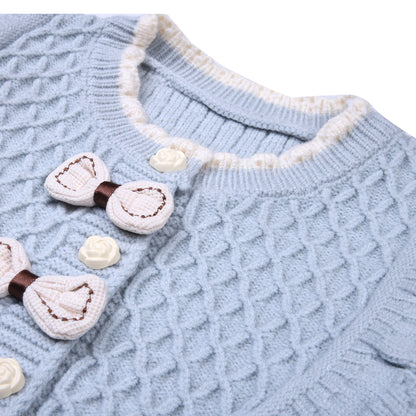 Powder Blue Ruffle Knit Set