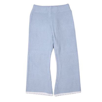 Powder Blue Ruffle Knit Set