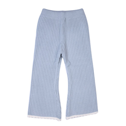 Powder Blue Ruffle Knit Set