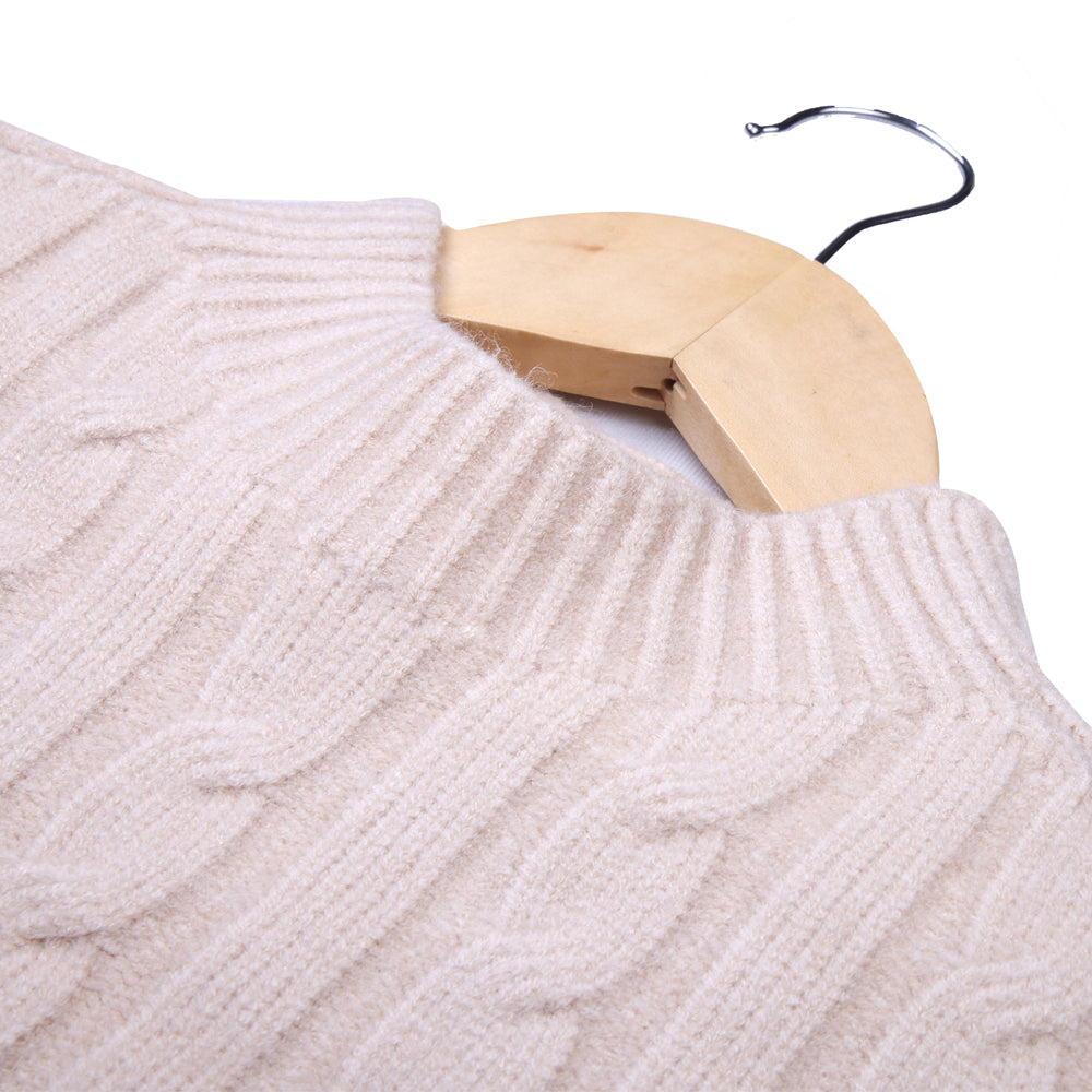 Beige Cable Knit Sweater