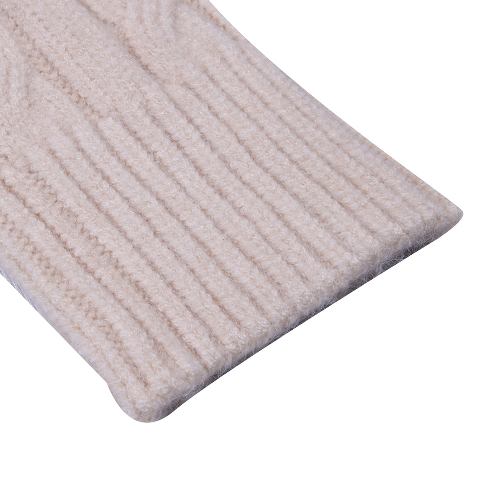 Beige Cable Knit Sweater