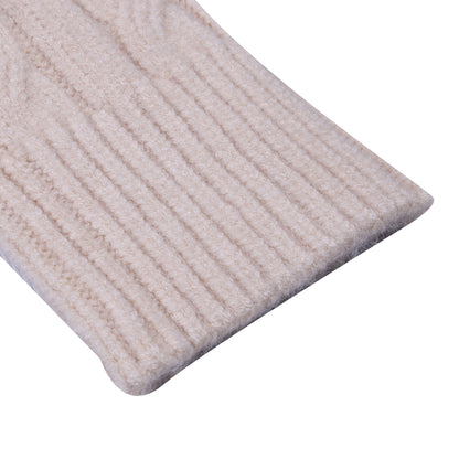 Beige Cable Knit Sweater