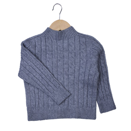 Grey Cable Knit Sweater