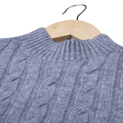 Grey Cable Knit Sweater