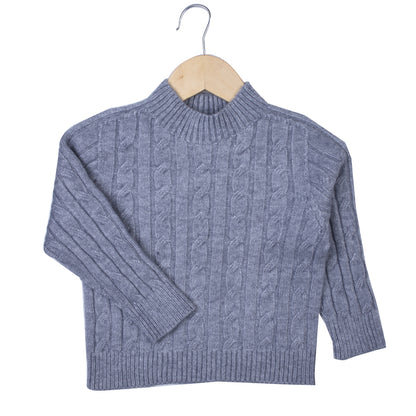 Grey Cable Knit Sweater
